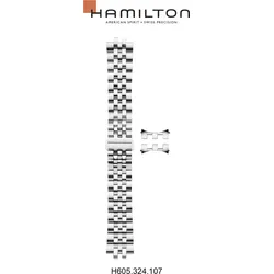 Hamilton - Jazzmaster Band-set Edelstahl H695.324.107 - silber