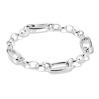 Charm-Armband THOMAS SABO "Charm Club Connect: mit drei Connect Links" Gr. 17, silber (silberfarben), Armbänder, Damen, 17, Silber 925 (recycelt), Charm-Armband