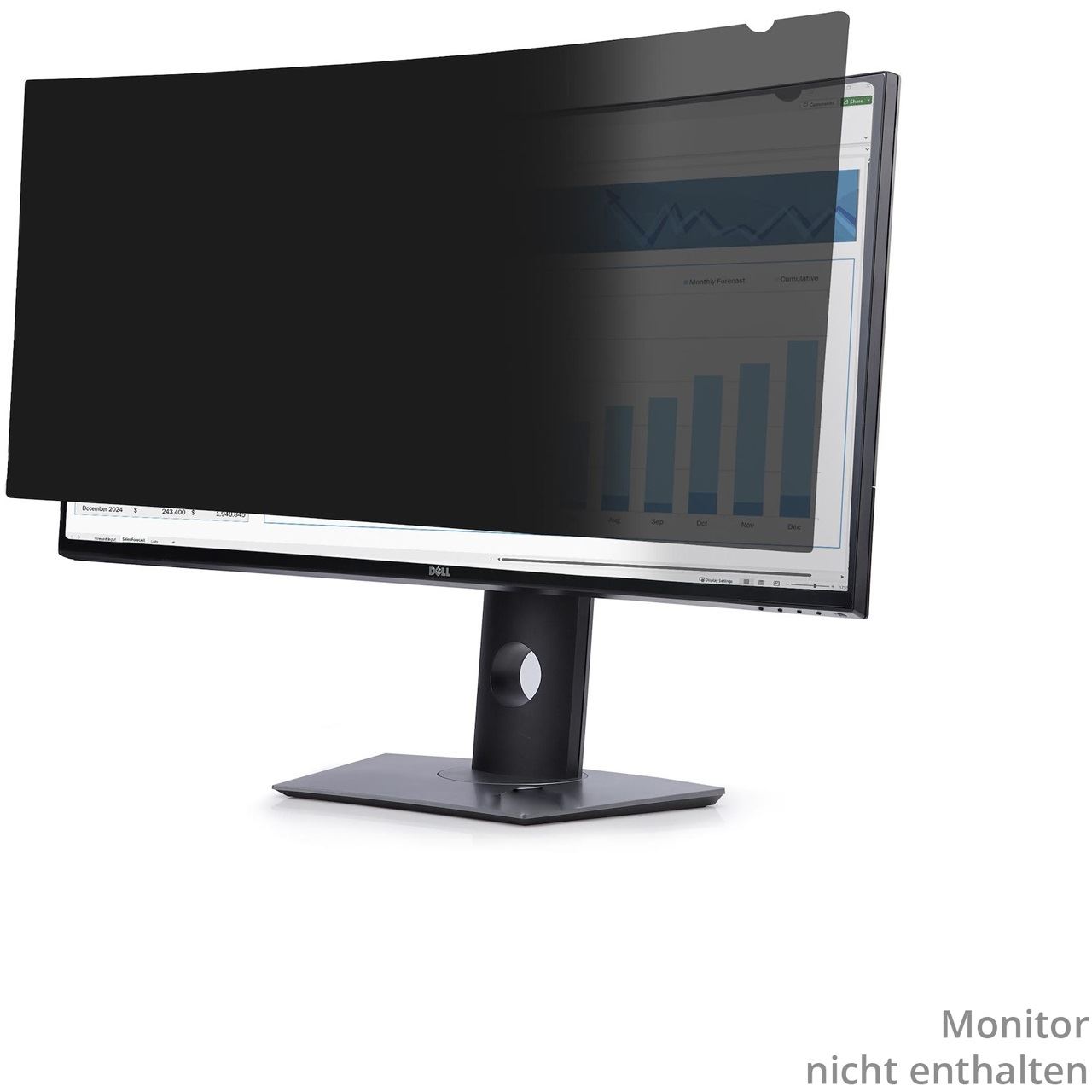 Startech Monitor Blickschutzfolie fur Dell P3424WE Curved 21:9 Bildschirm Sichtschutzfolie/Blaulichtfilter TAA-konform