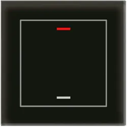 MDT Tastsensor KNX Unterputz schwarz glänzend 1-fach GTL-100S.02S