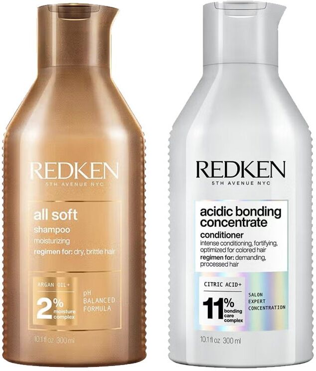 Redken All Soft Shampoo 300ml & Acidic Bonding Concentrate Conditioner