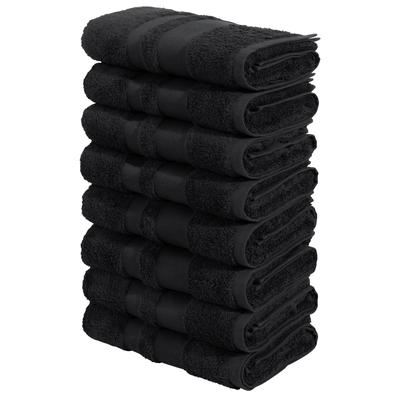 Handtücher OTTO HOME "Vanessa, 8 Handtücher, 50x100cm, in Standard- und Premium-Qualität", schwarz, B:50cm L:100cm, Walkfrottee, Obermaterial: 100% Baumwolle, Handtücher, Handtücher mit Bordüre, 100% Baumwolle, einfarbig, weich