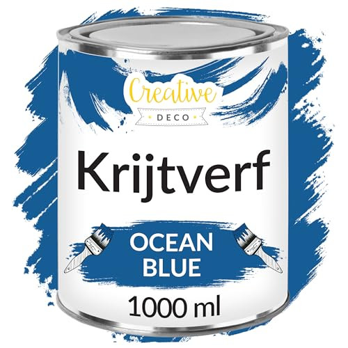 Creative Deco Krijtverf Oceaanblauw 1000 ml