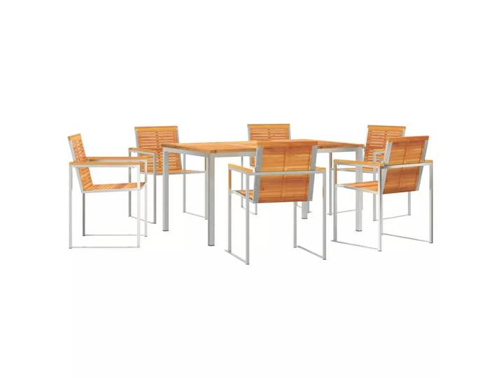 VidaXL - Outdoor-essgruppe massivholz akazie, One Size, Braun