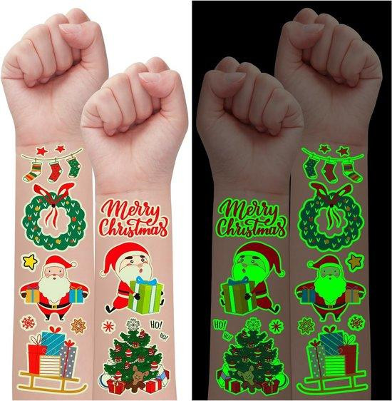 12 Lichtgevende Tijdelijke Tatoeages voor Kinderen - Velvullingen voor Adventskalender