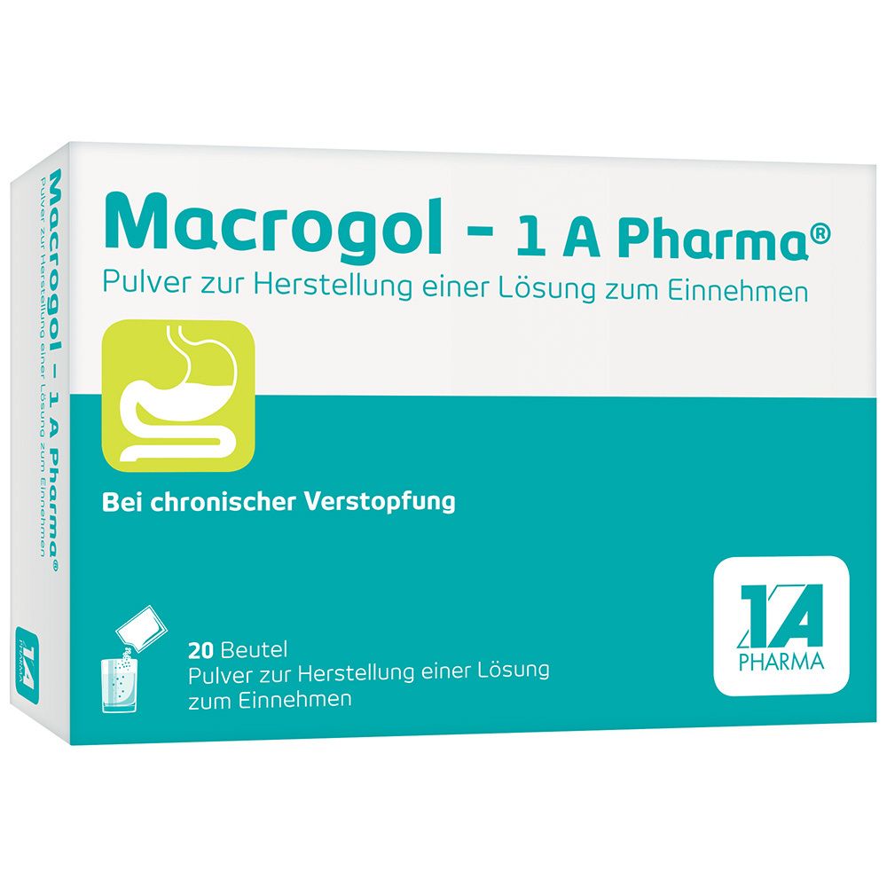 Macrogol-1A Pharma Plv.z.Her.e.Lsg.z.Einnehmen 20 St Pulver zur Herstellung einer Lösung zum Einnehmen