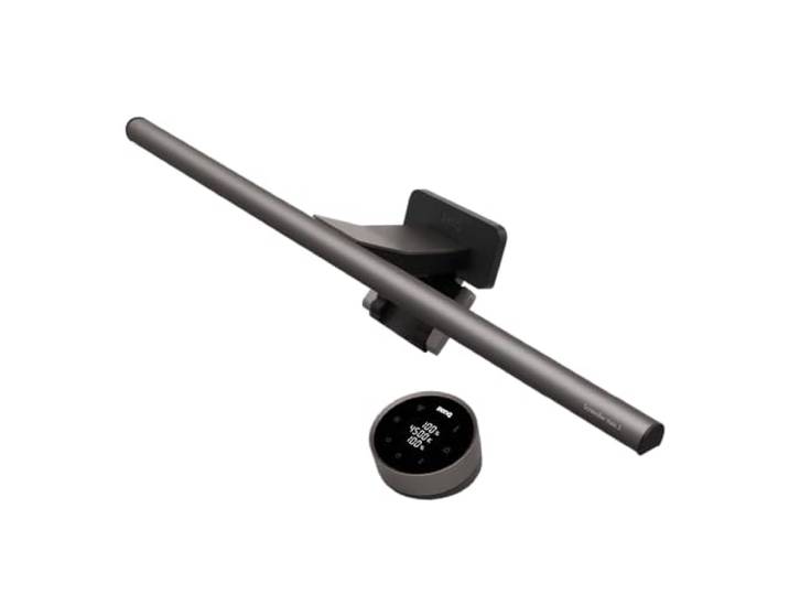 BenQ ScreenBar Halo 2 Monitor Lampe, Front- & Rücklicht, Auto Ein/Aus Kabelloser Controller, Auto-Dimmen, ultrabreite Beleuchtung, Helligkeit & Farbtemperatur regelbar, augenschonend, blendfrei