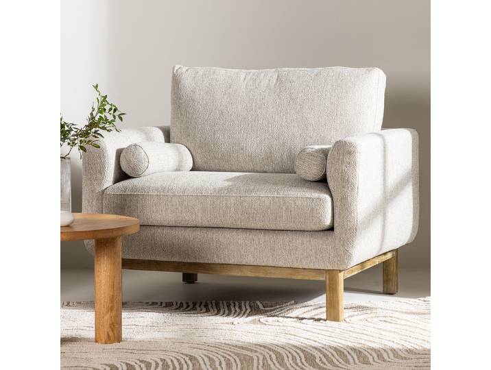 Sessel Olympos Beige Webstoff 109 x 90 x 88cm