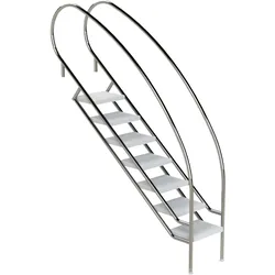 Eichenwald Pooltreppe Modell 08.2 Miami Swing Beckentiefe 1999mm Ausladung 2088mm 8 ABS-Stufen
