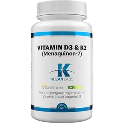 Vitamin D3 & K2 Menaquinon 7 Klean Labs 60 ST