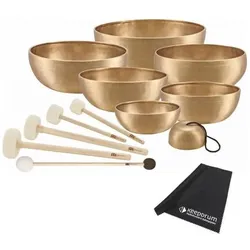 Meinl Sonic Energy Chakra Klangschalen Set inkl Schlägel und Reinigungstuch (Klangschale), Perkussion, Bronze