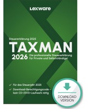 Lexware TAXMAN 2026 (für das Steuerjahr 2025) 1 Benutzer Download Win, Deutsch (08832-2021)