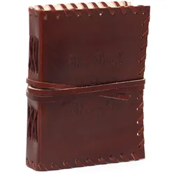 Leather Book of Thoughts with Wrap Notebook (15x10")