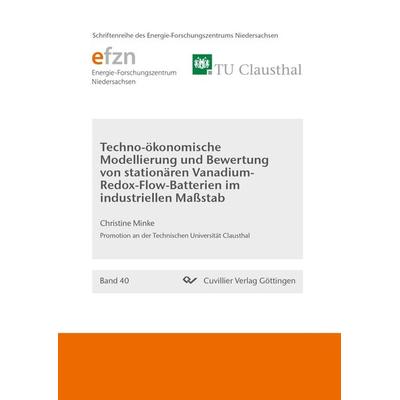 Techno-ökonomische Modellierung und Bewertung von stationären Vanadium-Redox-Flow-Batterien im industriellen Maßstab, Taschenbuch von Christine Minke,