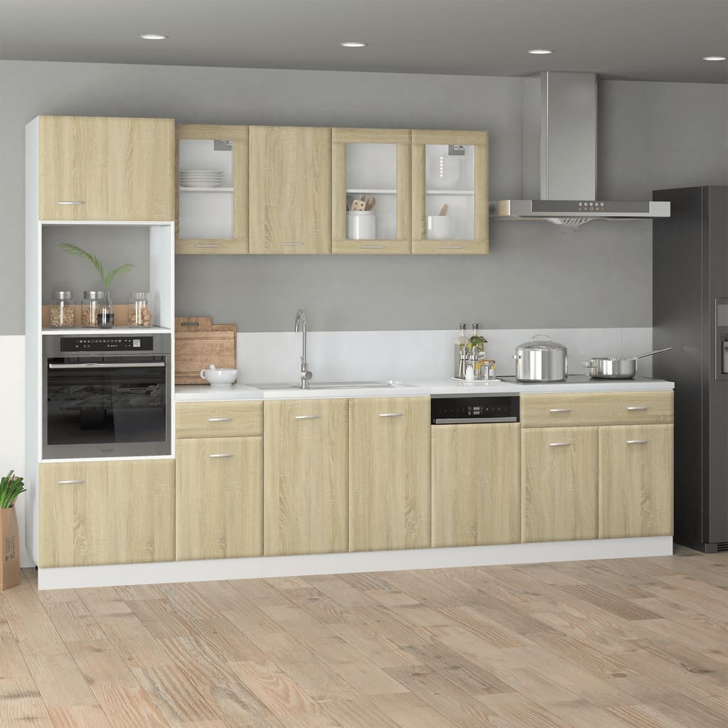 vidaXL Panneau de lave-vaisselle Chêne Sonoma 45x3x67 cm