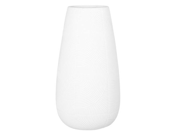 Vase aus Dolomit, weiß mit Gravur