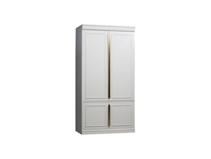 Grande armoire bois et laiton 110x62x215cm