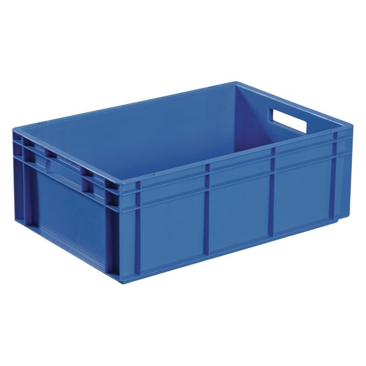 Tecwerk Transportstapelbehälter L400xB300xH220mm blau PP Durchfassgriff Seitenwände geschlossen (2000447807)
