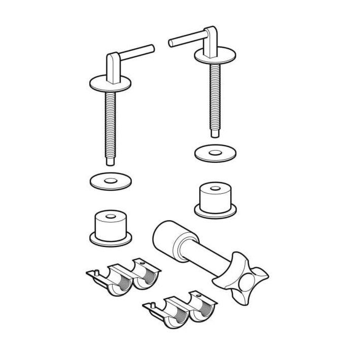 Geberit Renova Scharnier-Set 598161000 weiß, für WC-Sitz