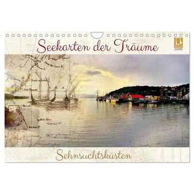 Seekarten der Träume (Wandkalender 2027 DIN A4 quer), CALVENDO Monatskalender