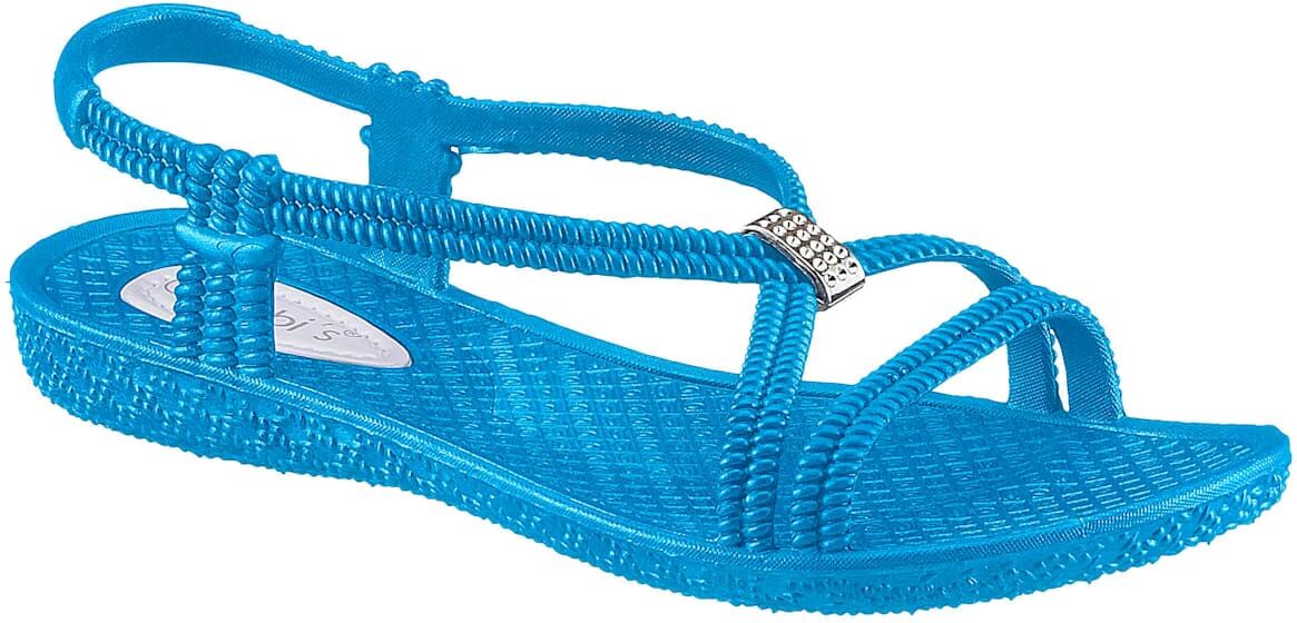 Sandalette SIEBI`S, Damen, Gr. 40, blau (türkis), Synthetik, Schuhe Sandalette türkis 40