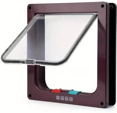 Uplifted Finds Universal 4 Way Locking Pet Access Portal brown m