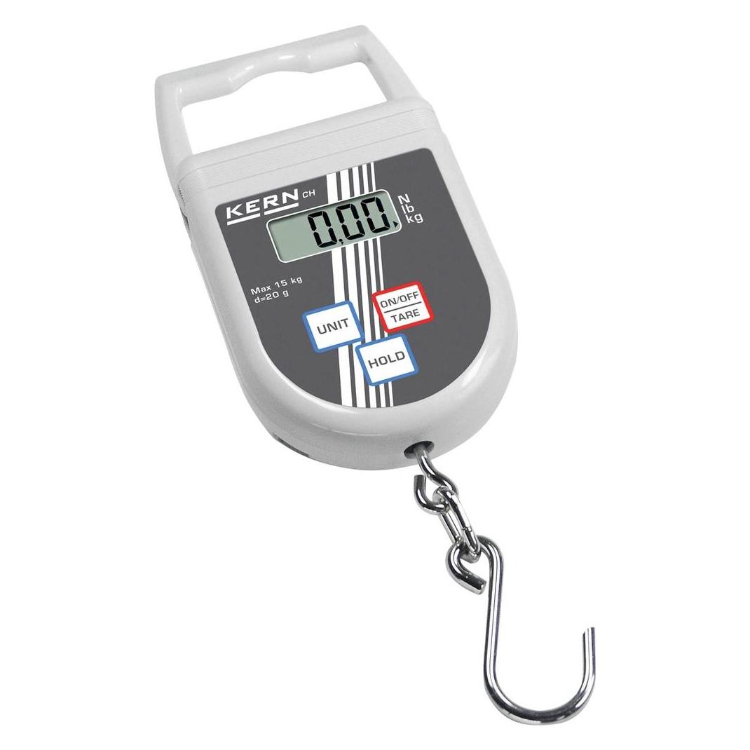 Kern Hängewaage CH 15K20+C kalibriert, Wägebereich 15000 g, Ablesbarkeit 20 g (CH 15K20+C)
