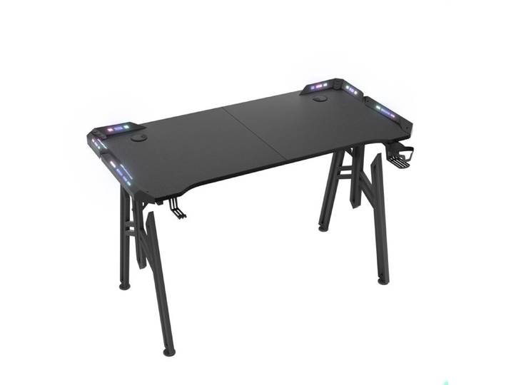 Bureau gaming - AUFUN - M-Frame - 120x60 cm - LED RGB - Finition fibre de carbone