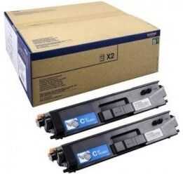 Brother Tn900c Lasertoner, Cyan, 6000s, Twin-Pack