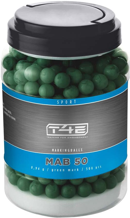 Umarex T4E MB 50 Markerande Kulor Grön .50 1,22g 2 x 250-pack
