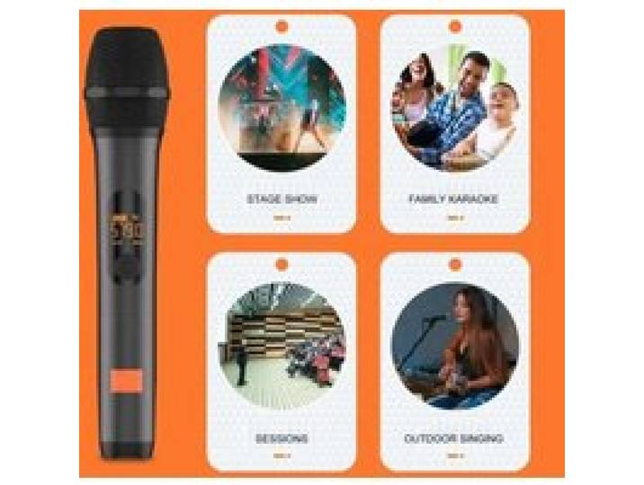 Professioneel 2-kanaals draadloos UHF digitaal handheld microfoonsysteem voor JBL PartyBox DJ met oplaadbare TWEE microfoons