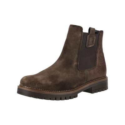 Stiefelette GABOR COMFORT "Gabor Comfort Stiefelette Veloursleder", Damen, Gr. 39, Textil, braun, Veloursleder, Schuhe Stiefelette