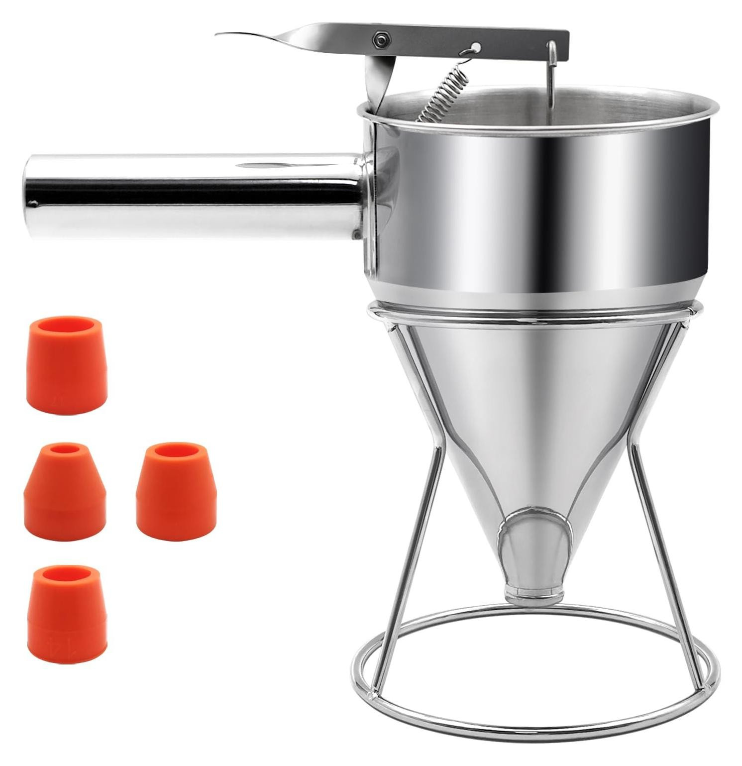Merkloze Roestvrijstalen Pannenkoekdeeg Dispenser, 0,6 l