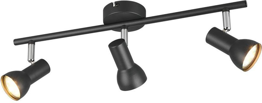 TRIO Plafondlamp Cantar zwart 3-lichts