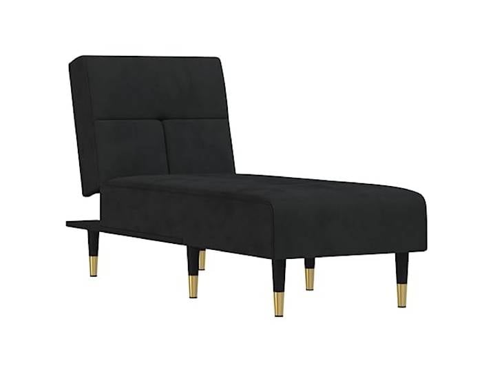 vidaXL Chaiselongue Schwarz Samt
