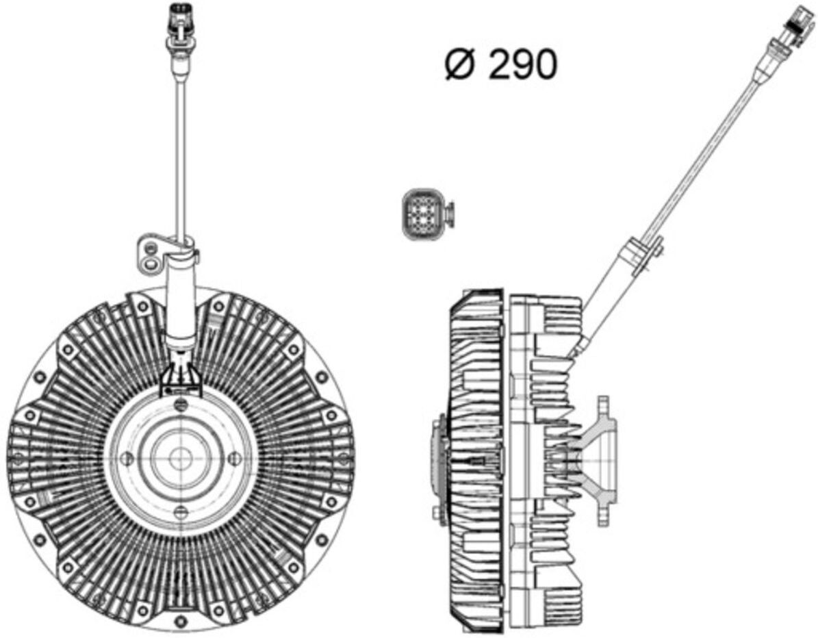 Mahle Frizione, ventola radiatore CFC 197 000P