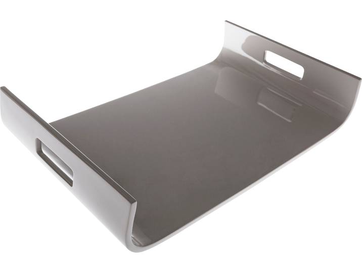 Tablett Platon , grau, B:50cm H:30cm T:9cm, MDF, MYFLAIR MÖBEL & ACCESSOIRES, Tabletts, Tablett, Dekotablett, modernes Design
