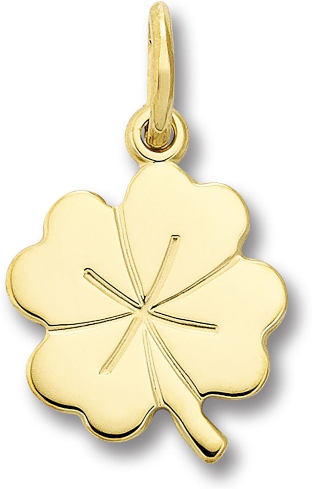 Kettenanhänger ONE ELEMENT "Kleeblatt Anhänger aus 333 Gelbgold", gold, Schmuckanhänger, Damen, Gelbgold 333 Gold, Gelbgold 333, Gold, Kettenanhänger, Ausdruck von Individualität – dezent, bedeutungsvoll, nah am Herzen