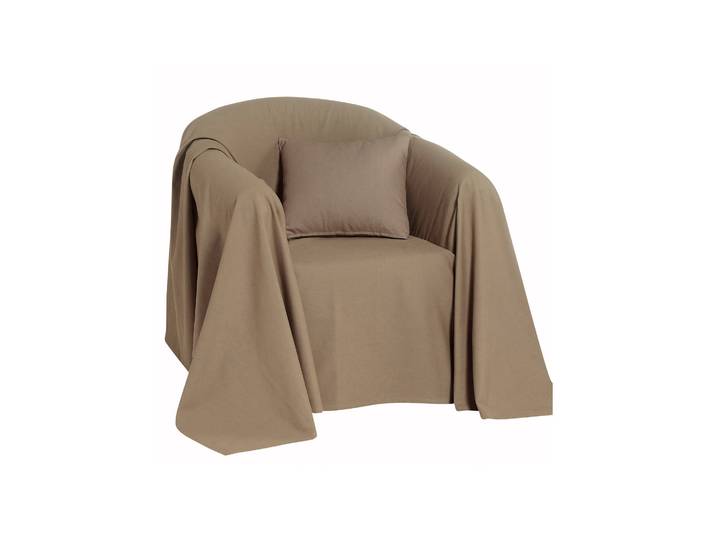 Jeté canapé coton bachette uni - Blancheporte