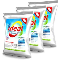 30kg ideal Universal Waschpulver COMPACT / 588 Waschladungen - 3 x 10 Kg