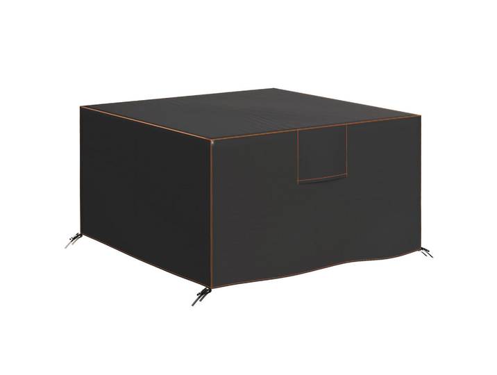 ComfortXL Schutzhülle für Gartenmöbel De-09917 Schwarz, 125x74x125 cm, Gartenzubehör, Abdeckung für Gartenmöbel