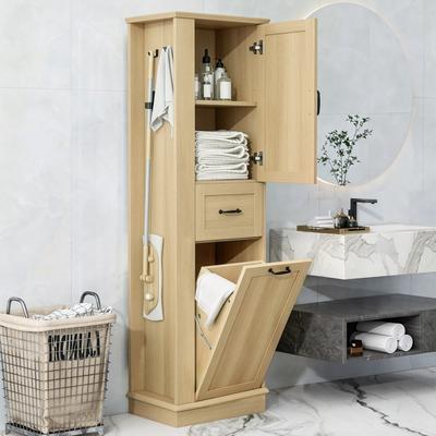 Kodotan sofa Modern Tall Storage Cabinet -Tilt-Out Compartment,Adjustable Shelves,80LBS Capacity,Soft-Close Hinges,Aluminum Alloy Handles