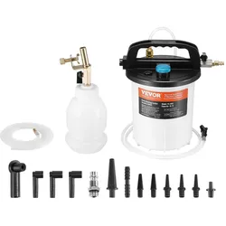 VEVOR Bremsenentlüfter Set 3 L Bremsflüssigkeitsabsauger mit 1 L Siphon-Nachfüllflasche und 13 Schlauchverbindern, komplettes Bremsflüssigkeitsentlüfter mit verlängertem Silikonschlauch und Griff