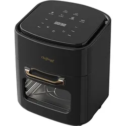 Cheffinger Heissluftfritteuse 12L 1400W kompakt, Fritteuse, Schwarz