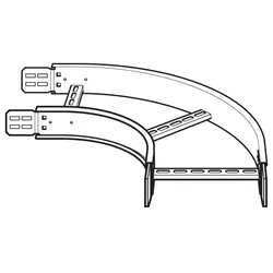 Legrand ZFB60090300G Bogen B600mm m.8 Schraubensets