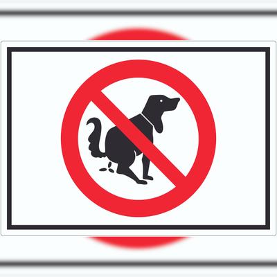 HB-Druck Hier ist kein Hundeklo Symbol Aufkleber A5 (148x210mm)