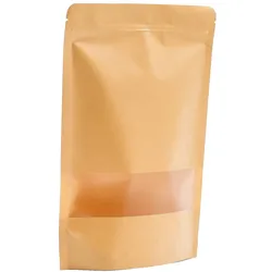 10x Kraft Window Bag 18x26 cm
