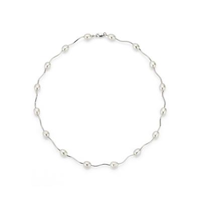 Perlenkette FIRETTI "Schmuck Geschenk Halsschmuck Halskette Halsreif Collier Perle", bunt (silberfarben, weiß), Halsketten, Damen, Perlen Silber 925 (Sterlingsilber), L: 43, Perlen, Silber 925 (Sterlingsilber), Perlenkette, Made in Germany - mit...