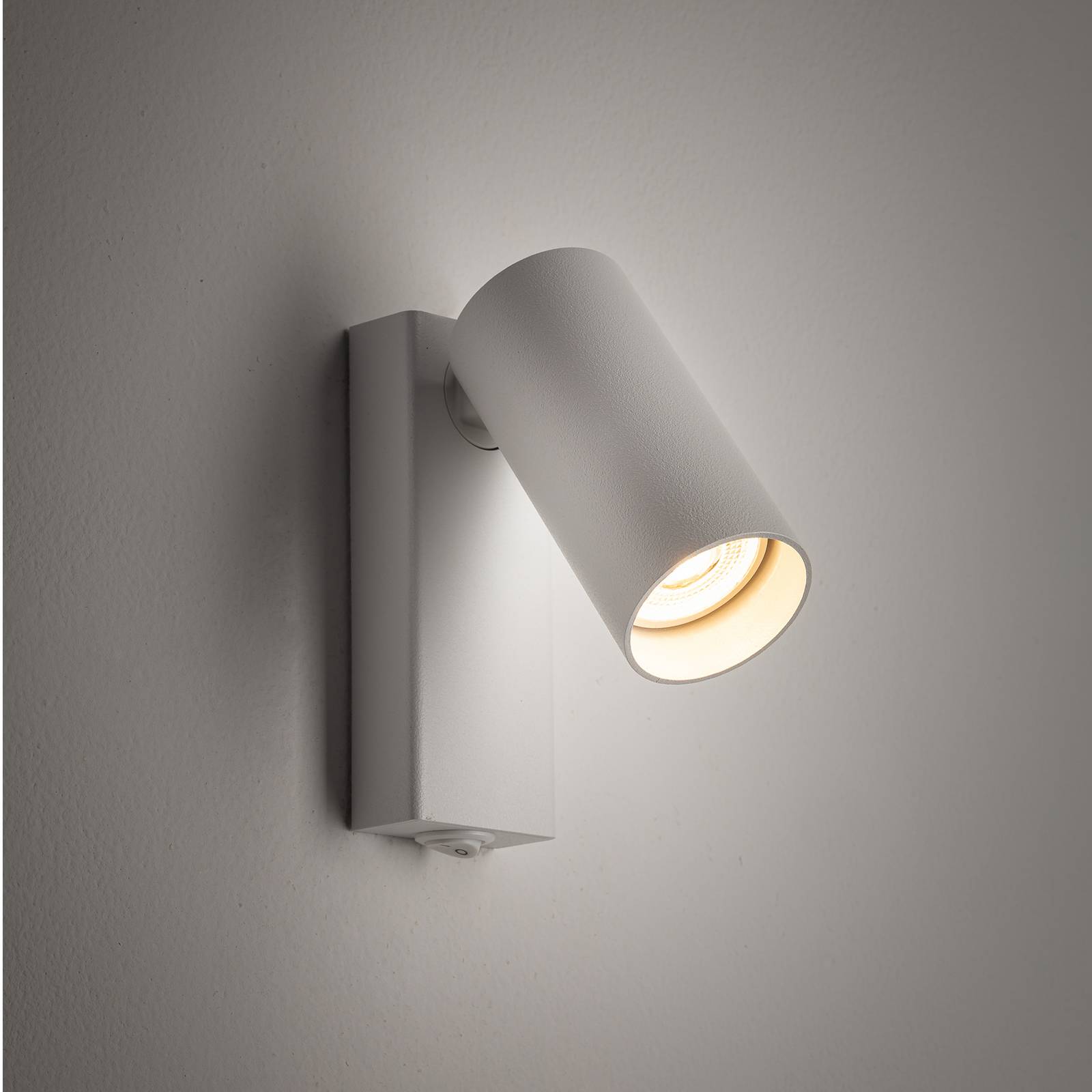 Wandstrahler FOURTY, weiß, Höhe 17 cm, Metall, GU10 FOURTY Nowodvorski Lighting, weiß / opal, für Wohn- / Esszimmer, Metall, Modern, Strahler
