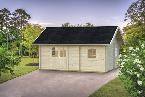 Gartenhaus Palmako Sandra 29,9 m² inkl. Fußboden 689 x 470 cm natur